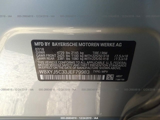 WBXYJ5C33JEF79983 KA8057HI - BMW X2  2018 IMG - 8