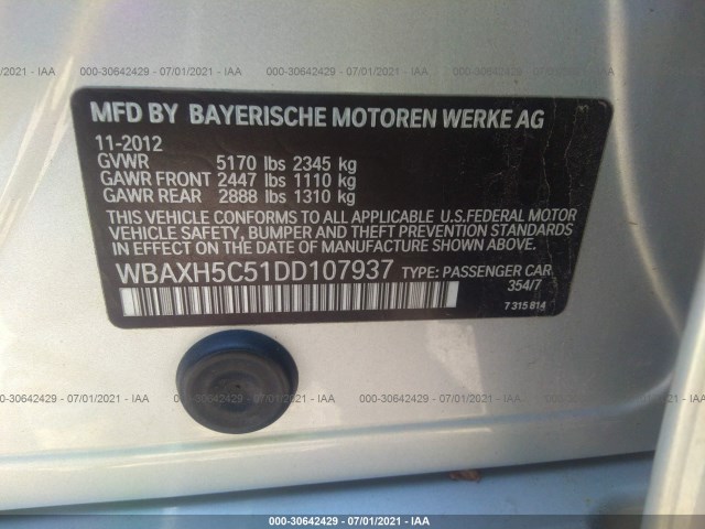 WBAXH5C51DD107937 BC6567OP - BMW 5 SERIES  2012 IMG - 8