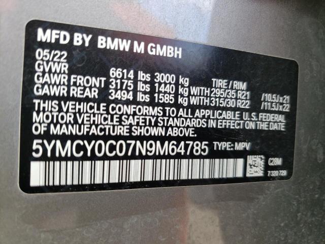 5YMCY0C07N9M64785  - BMW X6  2022 IMG - 11
