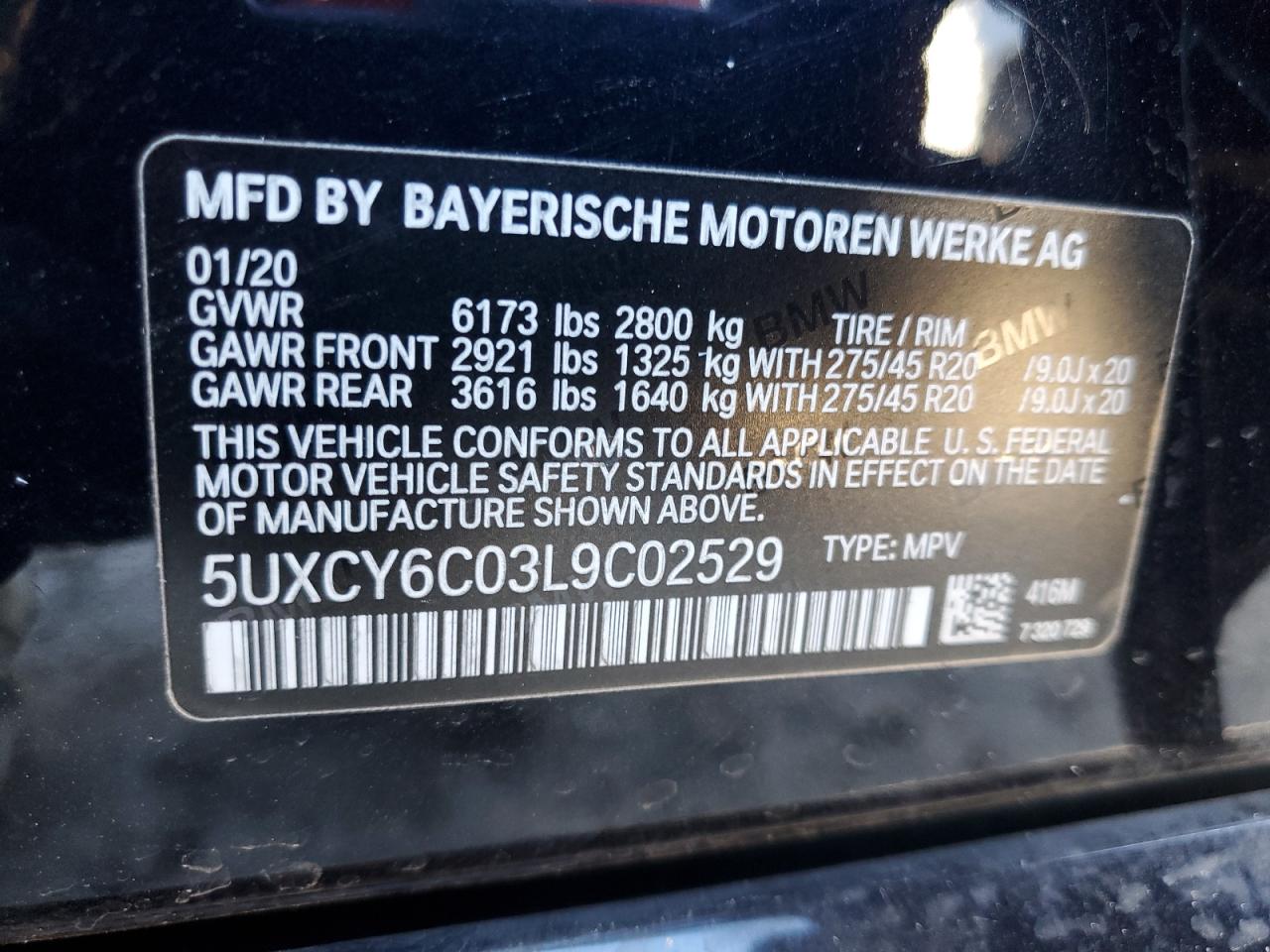 5UXCY6C03L9C02529  - BMW X6  2020 IMG - 12