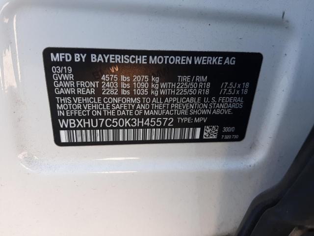 WBXHU7C50K3H45572 BC4887TB - BMW X1  2019 IMG - 12