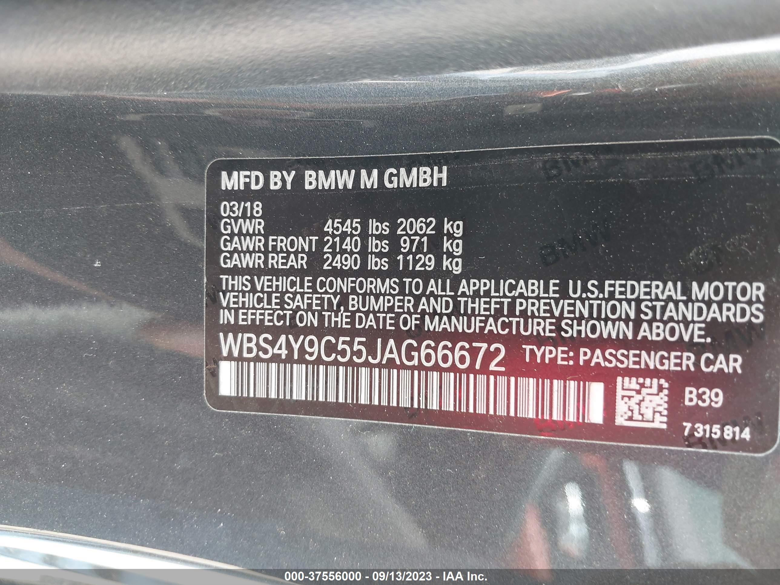 WBS4Y9C55JAG66672  - BMW M4  2018 IMG - 8