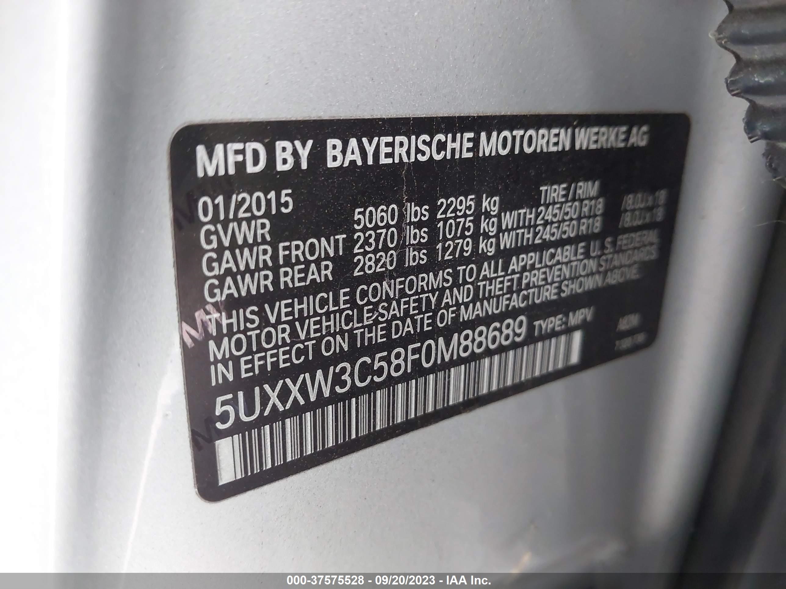 5UXXW3C58F0M88689  - BMW X4  2015 IMG - 8