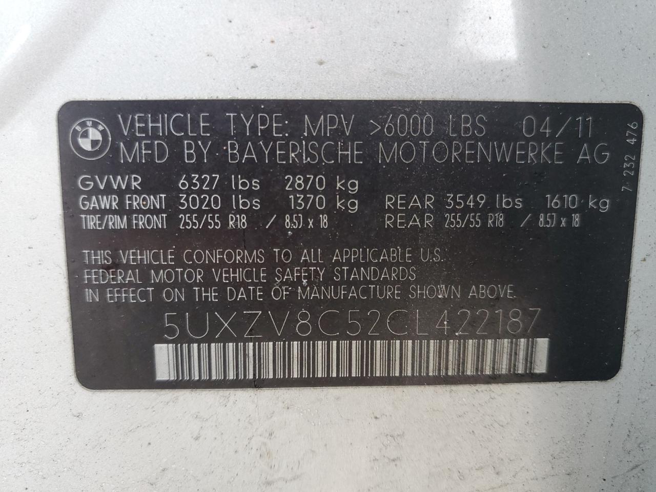 5UXZV8C52CL422187  - BMW X5  2012 IMG - 12