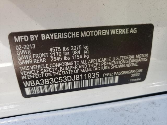 WBA3B3C53DJ811935 AX0767OA - BMW 3 SERIES  2013 IMG - 9