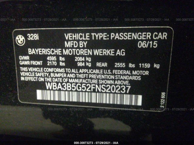 WBA3B5G52FNS20237 KB8888MM - BMW 328I  2015 IMG - 8